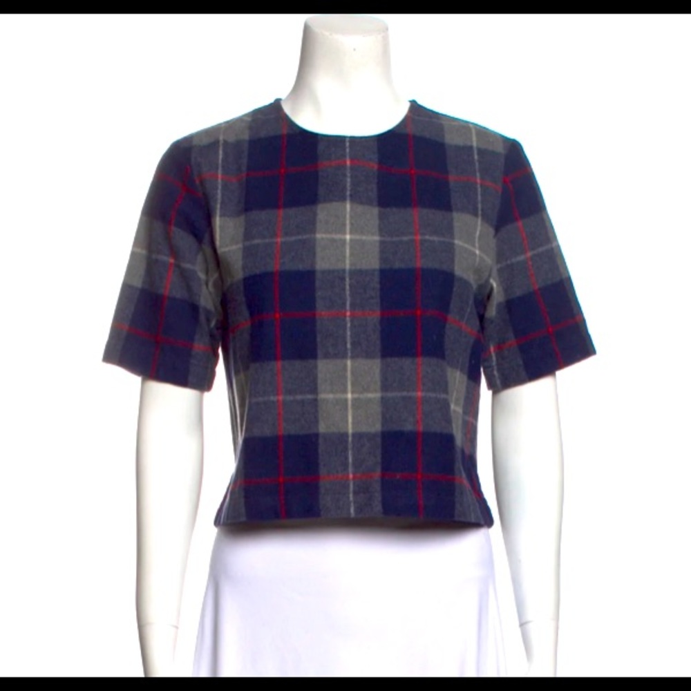 Rag & Bone plaid flannel short sleeve top